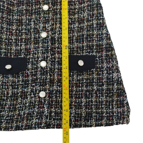 Rachel Zoe Toddler Girls Tweed A-Line Dress W/ Bow & Gold Button Accents Size 2T - Picture 8 of 9